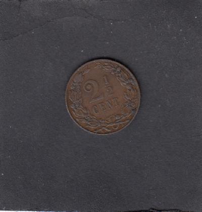 Beschrijving: 2 1/2 Cent WILHELMINA